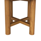 Modway Eleni 20-Inch Round Outdoor Patio Teak Wood Side Table