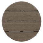 Modway Eleni 20-Inch Round Outdoor Patio Teak Wood Side Table