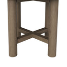 Modway Eleni 20-Inch Round Outdoor Patio Teak Wood Side Table