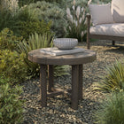 Modway Eleni 20-Inch Round Outdoor Patio Teak Wood Side Table