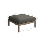 Modway Eleni 2-Piece Outdoor Patio Teak Wood Armchair and Ottoman Set