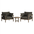 Modway Eleni 3-Piece Outdoor Patio Teak Wood Furniture Set