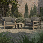 Modway Eleni 3-Piece Outdoor Patio Teak Wood Furniture Set
