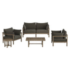Modway Eleni 5-Piece Outdoor Patio Teak Wood Furniture Set