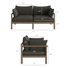 Modway Eleni 5-Piece Outdoor Patio Teak Wood Furniture Set