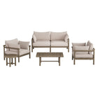 Modway Eleni 5-Piece Outdoor Patio Teak Wood Furniture Set