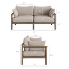 Modway Eleni 5-Piece Outdoor Patio Teak Wood Furniture Set