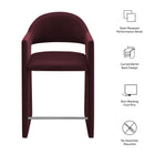 Modway Talia 37 Inch Performance Velvet Counter Stool