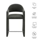 Modway Talia 37 Inch Upholstered Fabric Counter Stool