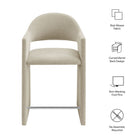 Modway Talia 37 Inch Upholstered Fabric Counter Stool