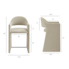 Modway Talia 37 Inch Upholstered Fabric Counter Stool