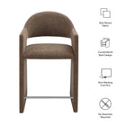 Modway Talia 37 Inch Upholstered Fabric Counter Stool