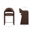 Modway Talia 37 Inch Vegan Leather Counter Stool