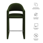 Modway Talia 41 Inch Performance Velvet Bar Stool