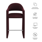 Modway Talia 41 Inch Performance Velvet Bar Stool