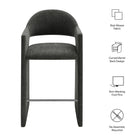 Modway Talia 41 Inch Upholstered Fabric Bar Stool