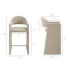 Modway Talia 41 Inch Upholstered Fabric Bar Stool