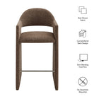 Modway Talia 41 Inch Upholstered Fabric Bar Stool