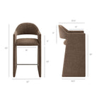 Modway Talia 41 Inch Upholstered Fabric Bar Stool