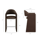 Modway Talia 41 Inch Vegan Leather Bar Stool