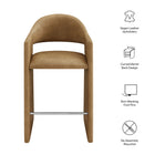 Modway Talia 41 Inch Vegan Leather Bar Stool