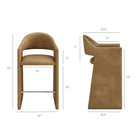 Modway Talia 41 Inch Vegan Leather Bar Stool