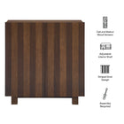 Modway Kline 2-Door Striped Accent Cabinet