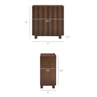 Modway Kline 2-Door Striped Accent Cabinet