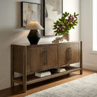 Modway Taschen 4-Door Wood Sideboard Cabinet