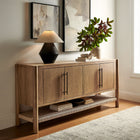 Modway Taschen 4-Door Wood Sideboard Cabinet