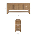 Modway Taschen 4-Door Wood Sideboard Cabinet