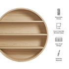 Modway Romy 47" Round Wall Book Shelf