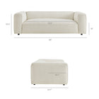 Modway Auren 88 Inch Lattice Bouclé Upholstered Sofa