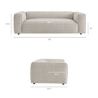 Modway Auren 88 Inch Lattice Bouclé Upholstered Sofa