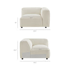 Modway Auren Lattice Bouclé Upholstered Modular Right-Facing Arm Chair