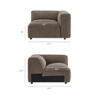 Modway Auren Lattice Bouclé Upholstered Modular Right-Facing Arm Chair