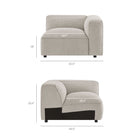Modway Auren Lattice Bouclé Upholstered Modular Right-Facing Arm Chair