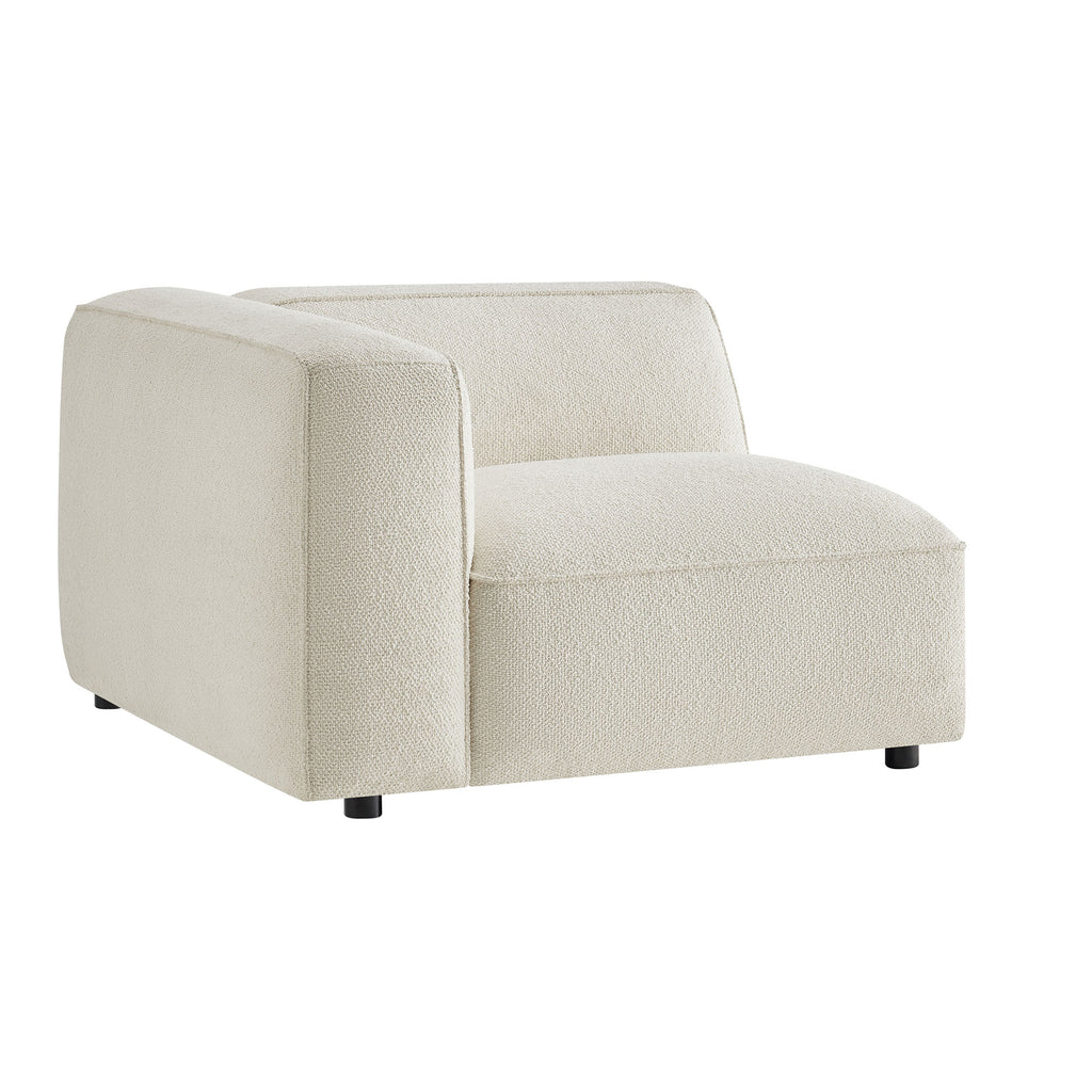 Modway Auren Lattice Bouclé Upholstered Modular Left-Facing Arm Chair