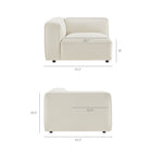 Modway Auren Lattice Bouclé Upholstered Modular Left-Facing Arm Chair