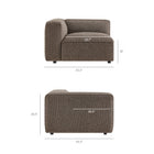 Modway Auren Lattice Bouclé Upholstered Modular Left-Facing Arm Chair