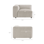 Modway Auren Lattice Bouclé Upholstered Modular Left-Facing Arm Chair