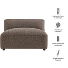 Modway Auren Lattice Bouclé Upholstered Modular Armless Chair