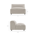 Modway Auren Lattice Bouclé Upholstered Modular Armless Chair