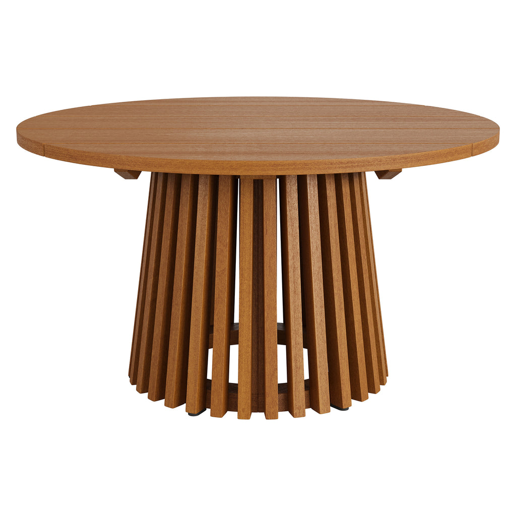 Modway Lane 31 Inch Round Outdoor Patio Teak Wood Coffee Table