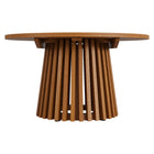 Modway Lane 31 Inch Round Outdoor Patio Teak Wood Coffee Table