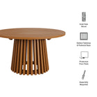 Modway Lane 31 Inch Round Outdoor Patio Teak Wood Coffee Table