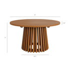 Modway Lane 31 Inch Round Outdoor Patio Teak Wood Coffee Table
