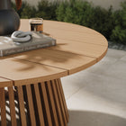 Modway Lane 39 Inch Round Outdoor Patio Teak Wood Coffee Table