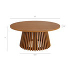 Modway Lane 39 Inch Round Outdoor Patio Teak Wood Coffee Table