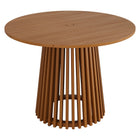 Modway Lane 39 Inch Round Outdoor Patio Teak Wood Dining Table